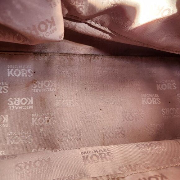 Michael Kors Tote Jet Set Luggage Saffiano Leather Acorn Tan Brown Gold Hardware - Picture 8 of 9